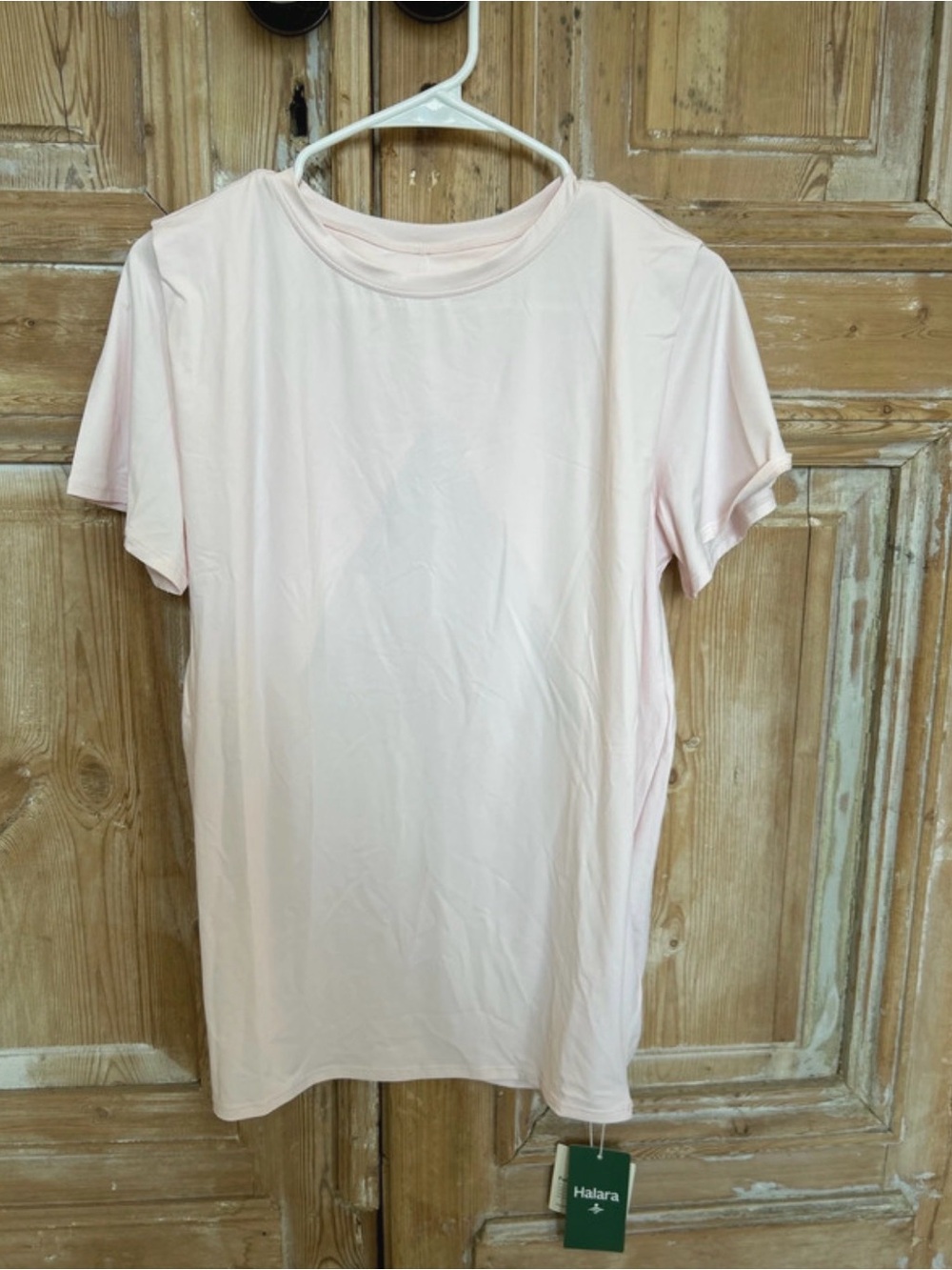 HALARA Light Pink Short Sleeve Crew Tee